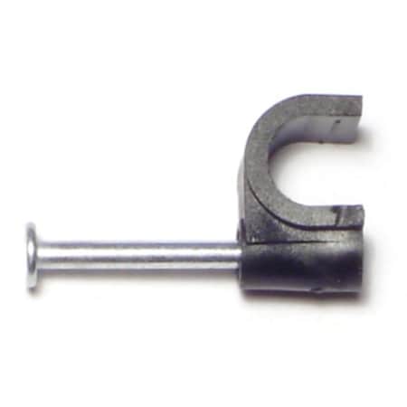 Midwest Fastener Cable Clip, Plastic, Black, 7 mm L, 50 PK 64183